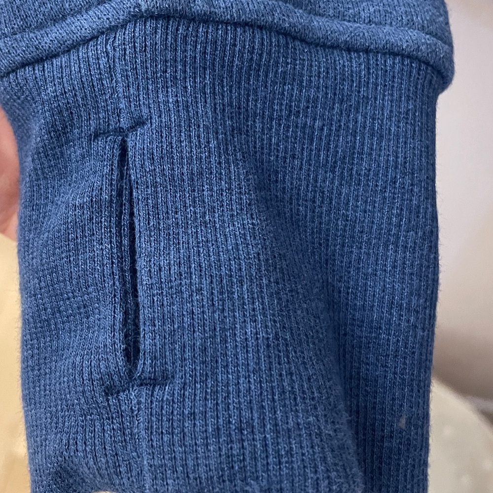 Lululemon Cropped Scuba Hoodie Heathered Oasis Blue Sz 12 - Picture 3 of 5